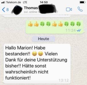 Coaching-Klient besteht 